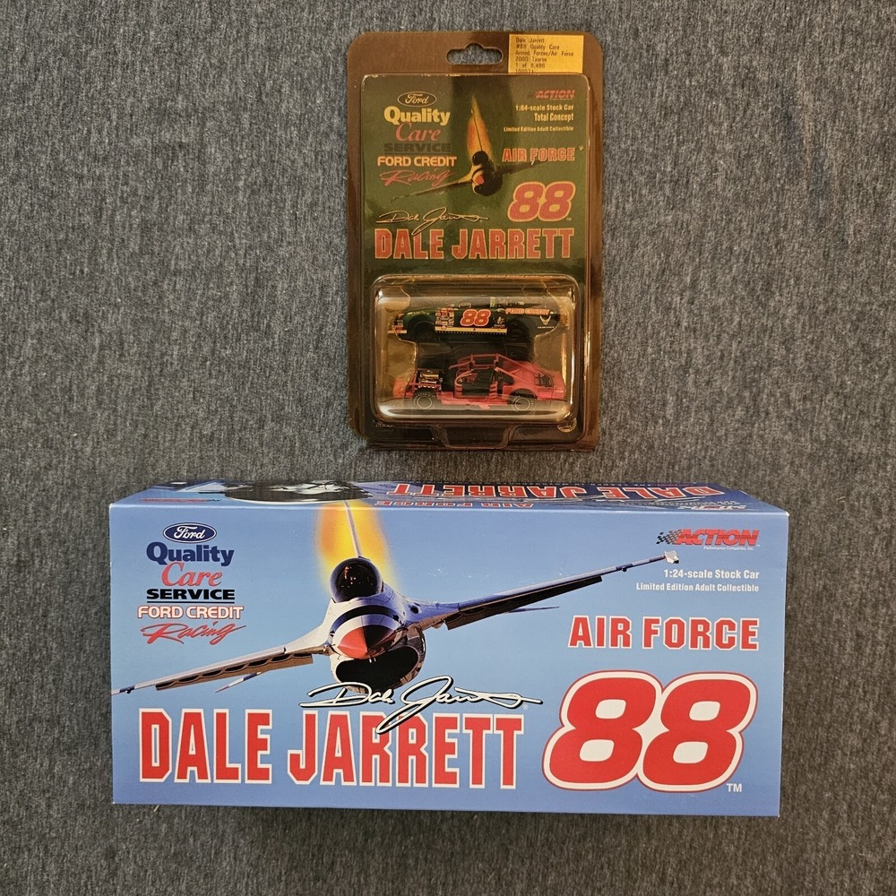 2000 Dale Jarrett #88 Quality Care/ Air Force 1:24 NASCAR Action Bank + 1:64
